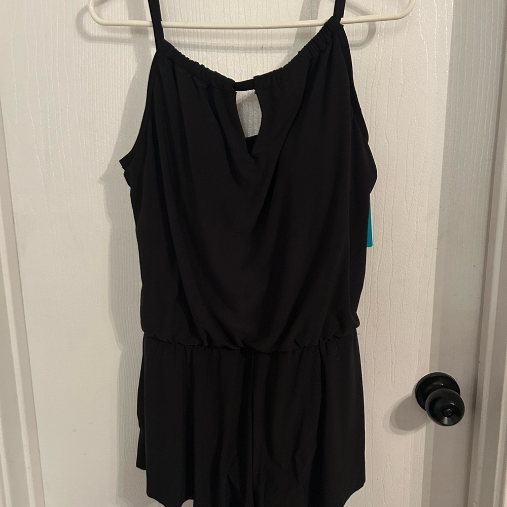 Aqua Green Classic Black One Piece Swimsuit